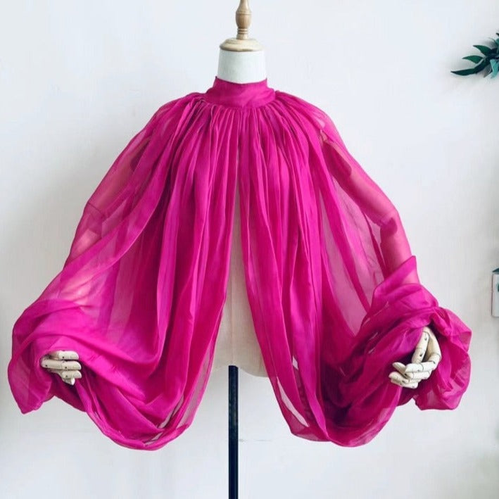 Levoire | Col Montant Avec Boutons Rose chaud Taille unique