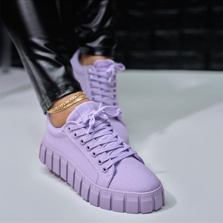Levoire | Chaussures De Tennis Orthopédiques Pour Femmes À Semelle Plate Lila