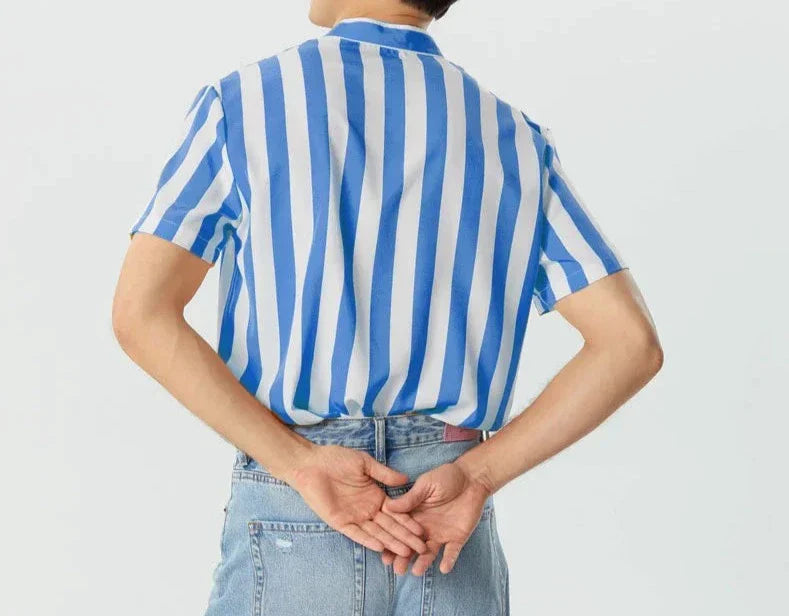 Levoire | Chemise D'Été Streetwear Pour Hommes Avec Col Montant