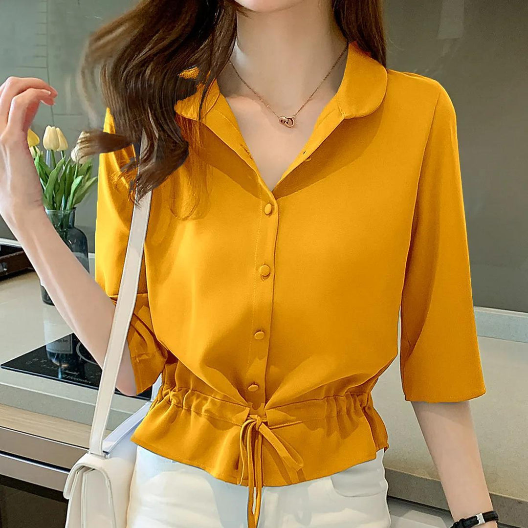 Levoire | Blouse Détaillée Pour Femmes Jaune