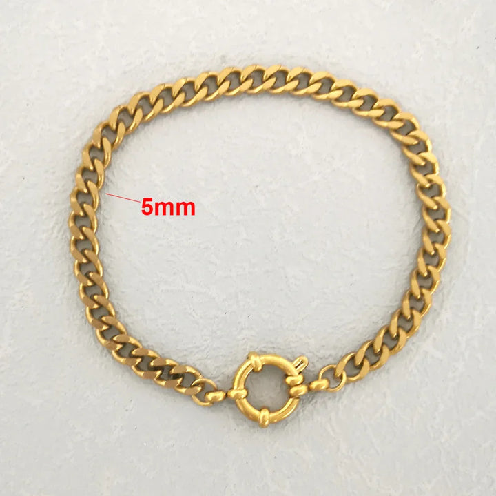Levoire | Bracelet En Acier Inoxydable Y10 5mm Or