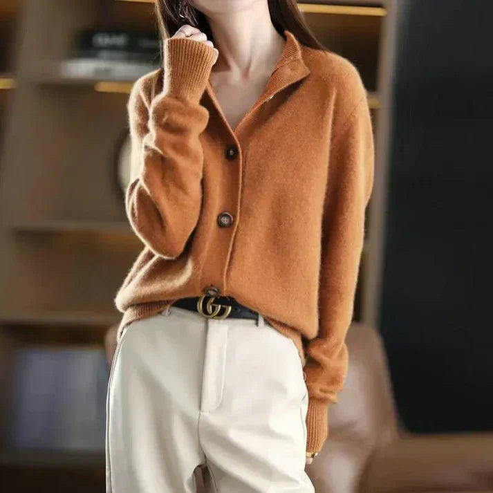 Levoire | Cardigan Intemporel Pain à l'orange