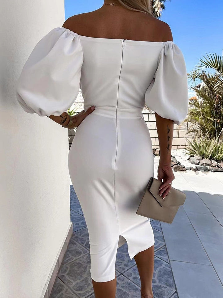 Levoire | Robe Fourreau Manches Bouffantes