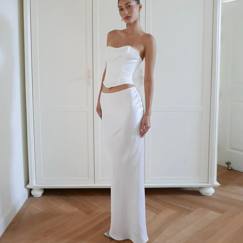 Levoire | Top Court Style Corset & Ensemble Jupe Longue