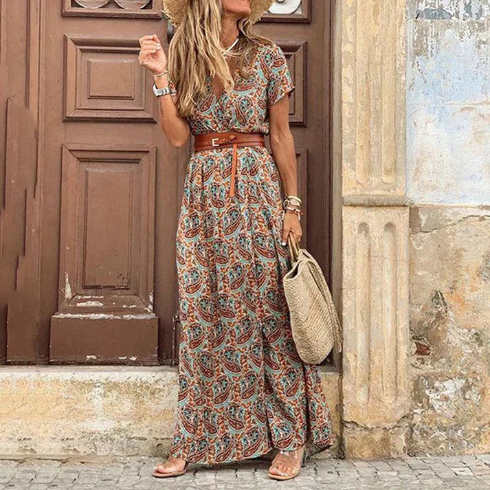 Levoire | Robe Boho Longue Braun