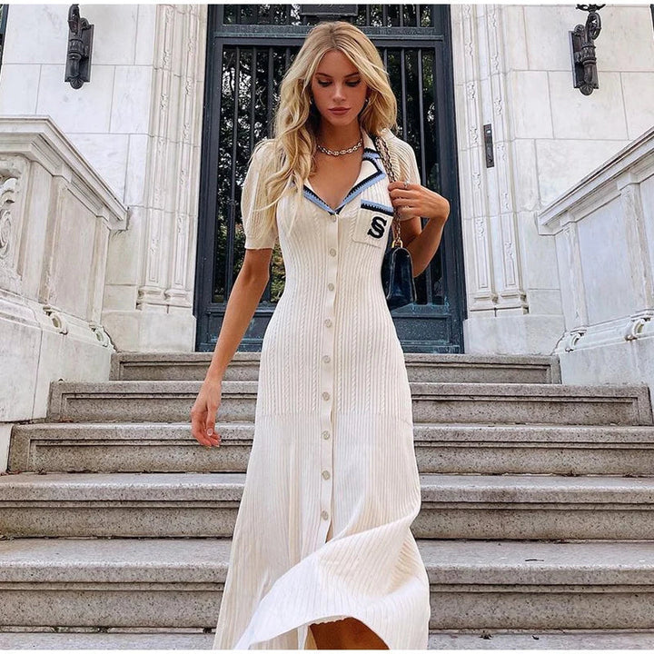 Levoire | Élégante Robe Maxi Tricotée Slim