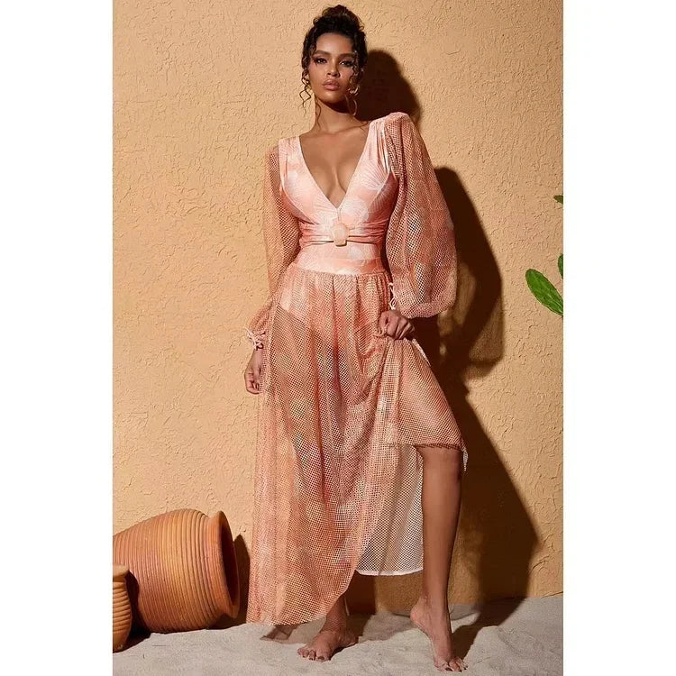 Levoire | Maillot De Bain À Manches Longues Avec Jupe Pour Un Look De Plage Élégant