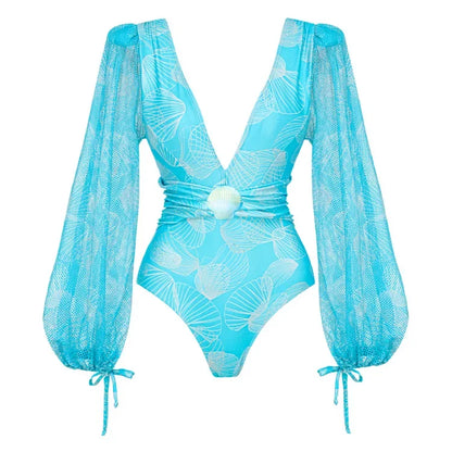 Levoire | Maillot De Bain À Manches Longues Avec Jupe Pour Un Look De Plage Élégant Un morceau