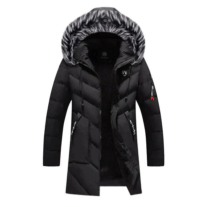 Levoire Manteau d'hiver élégant et chaud Noir