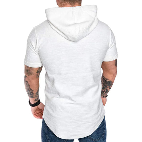 Levoire | Sweat à Capuche Homme Manches Courtes avec Cordon