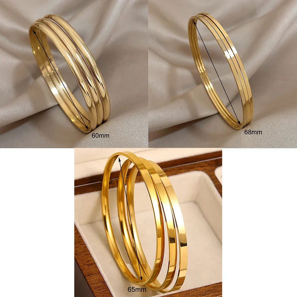 Levoire | 3X Bracelets Dorés À L'Or 18K