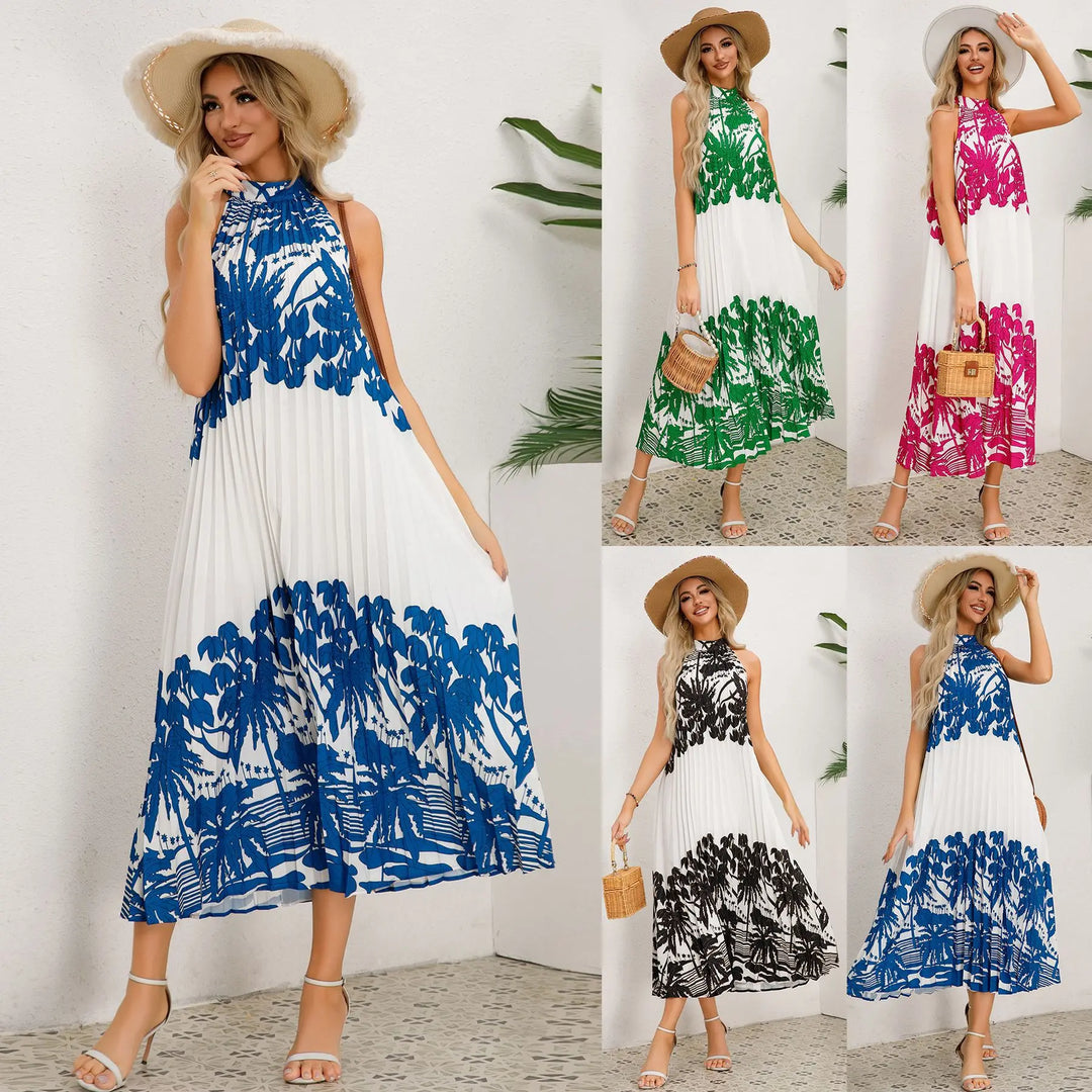 Levoire | Robe élégante avec imprimé palmier