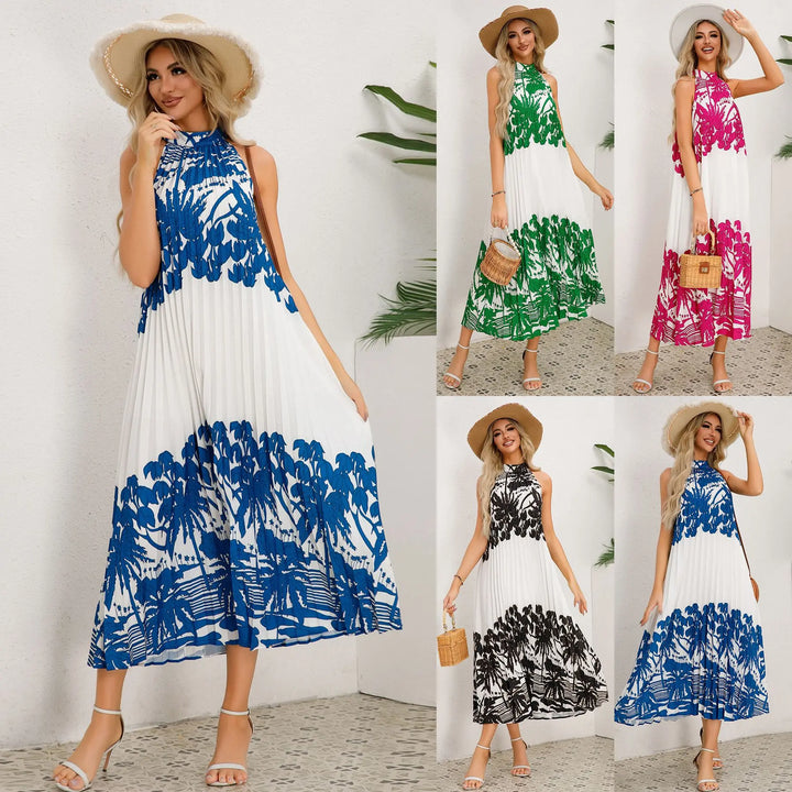 Levoire | Robe élégante avec imprimé palmier