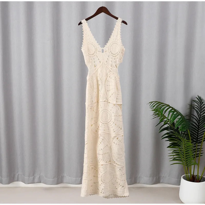 Levoire | Robe En Crochet Aérée Pour L'Été