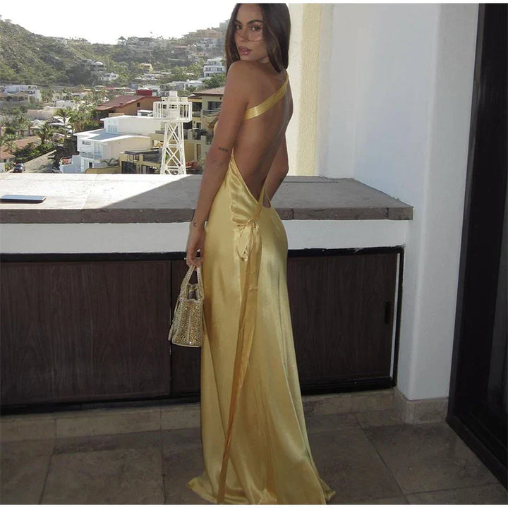 Levoire | Robe Maxi Sans Manches Jaune