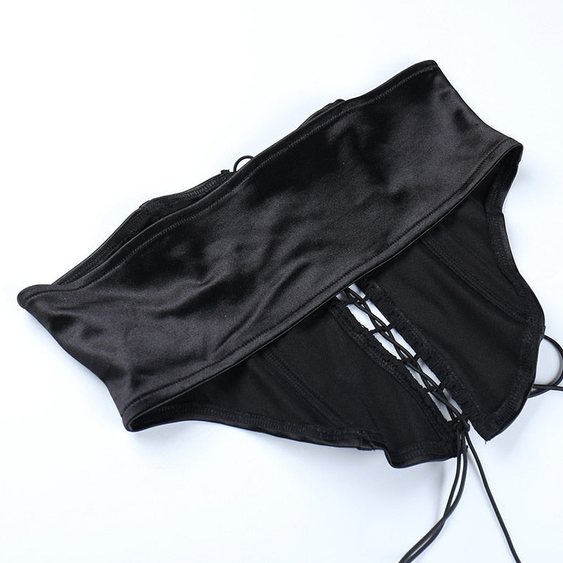 Levoire | Corset Avec Manches À Volants Dans Une Robe Mini Sans Bretelles