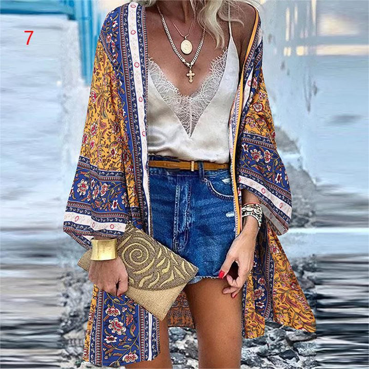 Levoire | Blouse Florale Décontractée Lâche Plage