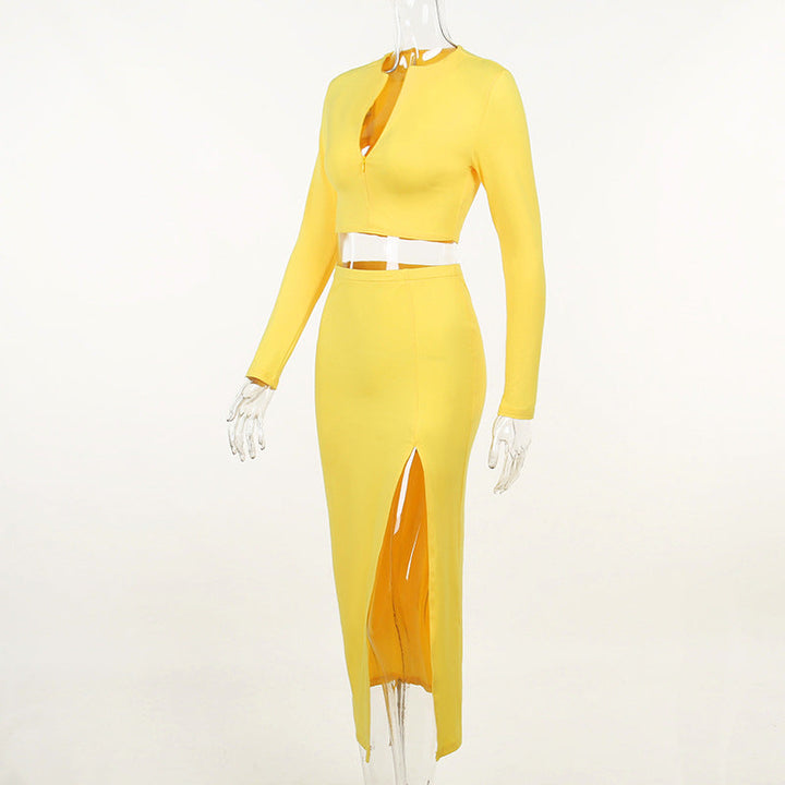 Levoire | Midi Dress With Long Sleeves And V Neck