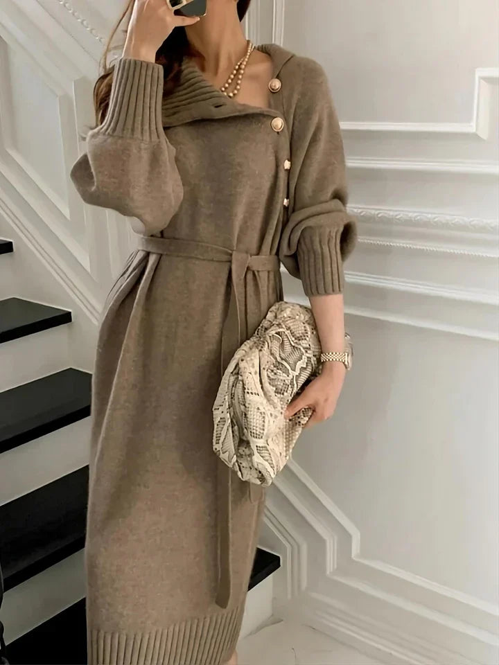 Levoire - Robe pull élégante Khaki