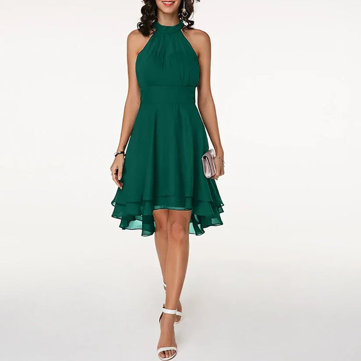Levoire | Robe Élégante Avec Des Volants Charmants Vert