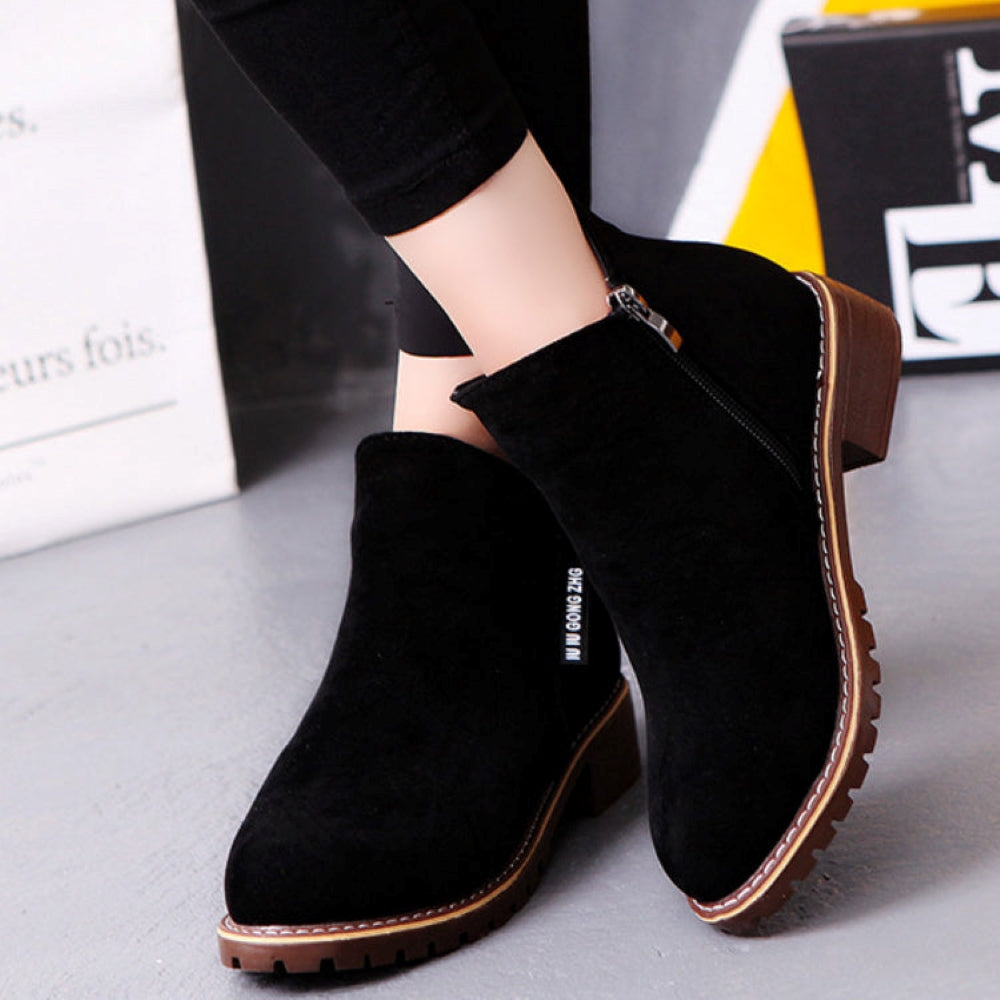 Levoire | Bottes En Cuir Sauvage Avec Semelles Anti-Dérapantes Noir