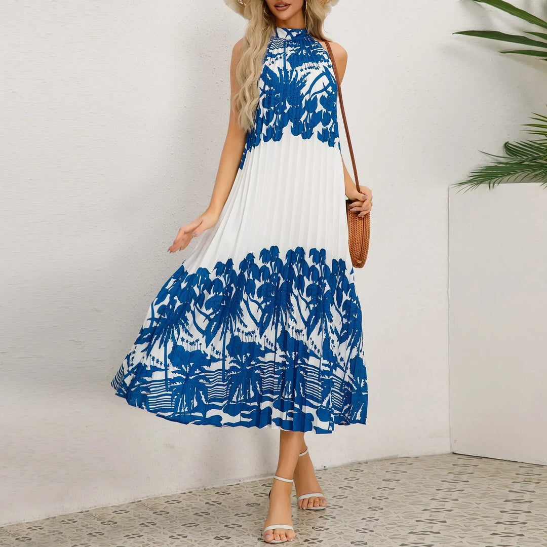Levoire | Robe élégante avec imprimé palmier