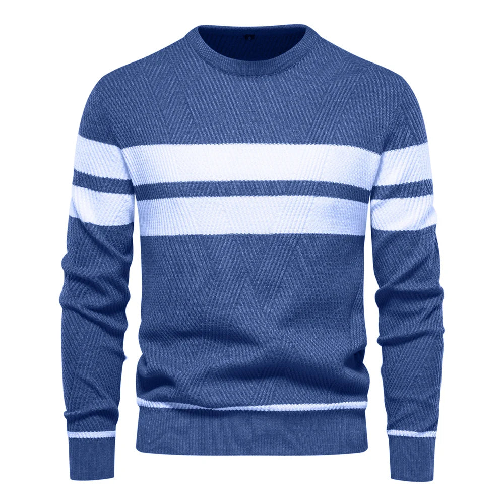 Levoire | Veste Tricot Rayée bleu foncé