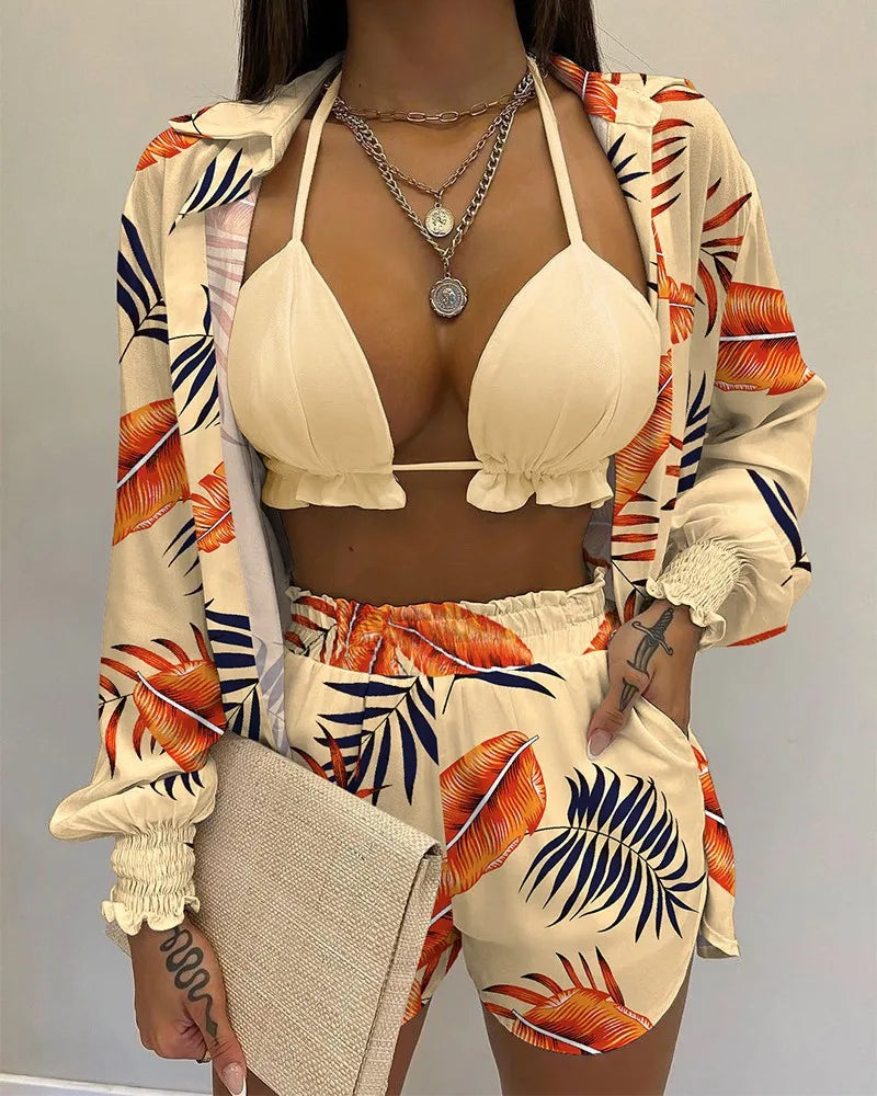 Levoire | Costume Trois Pièces Pour Femmes Beige