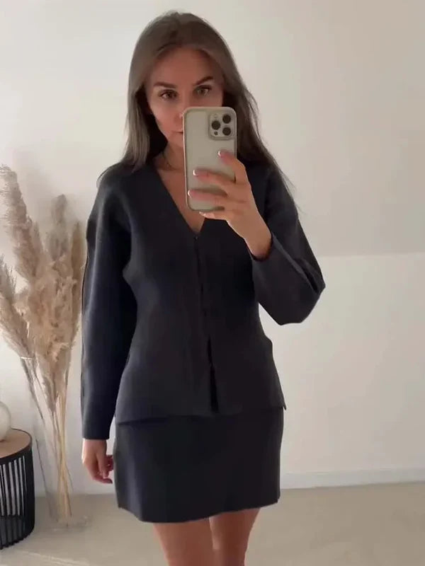 Levoire | Ensemble En Tricot Noir