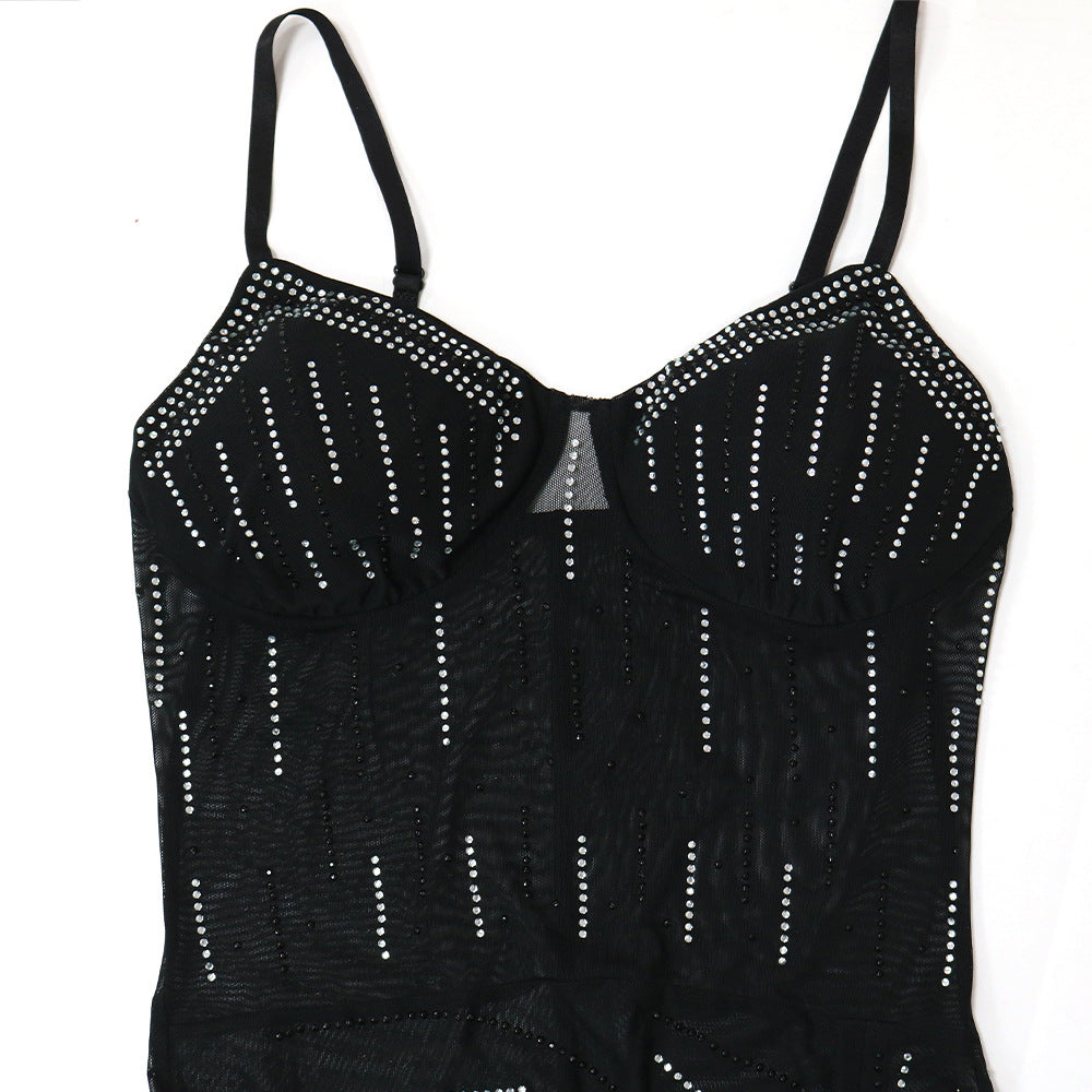 Levoire | Diamants Cristal Haut Côté Vent Robes Maxi