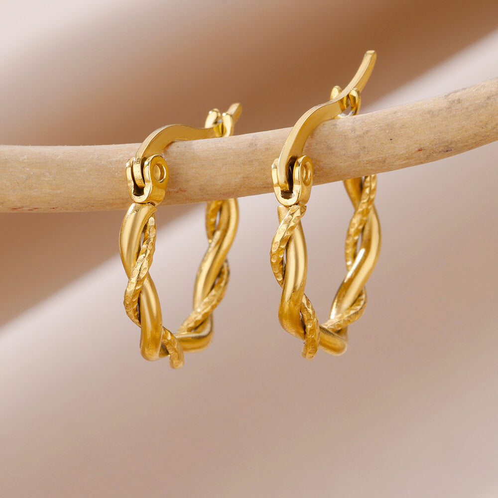 Levoire | Boucles D'Oreilles Twist Couleur Or