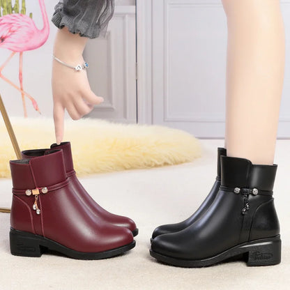 Levoire | Bottes D'Hiver En Cuir Véritable Pour Femme