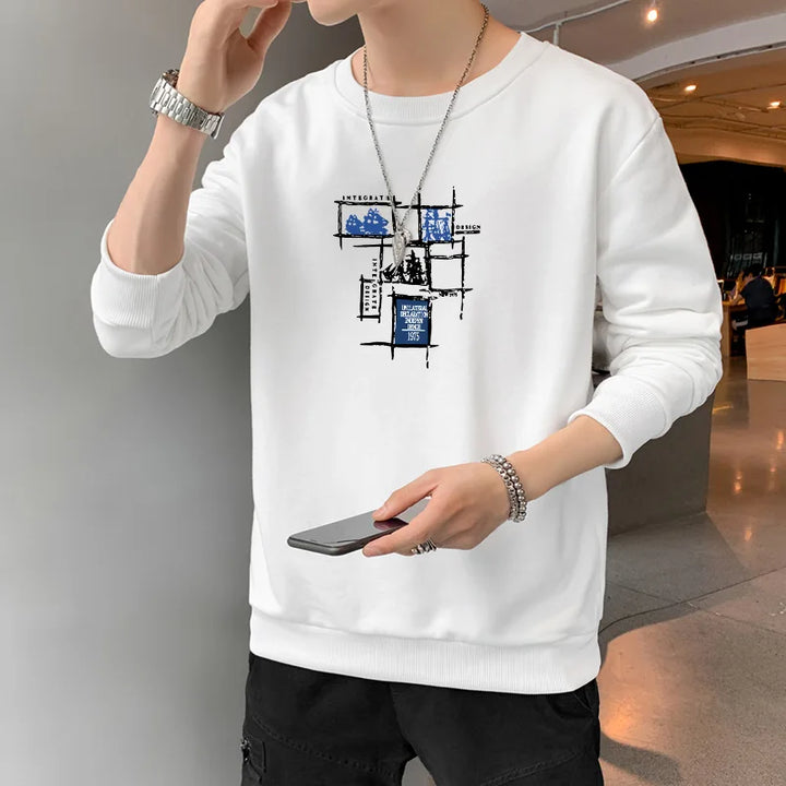 Levoire | T-Shirt Homme Manches Longues Automne-Printemps Blanc