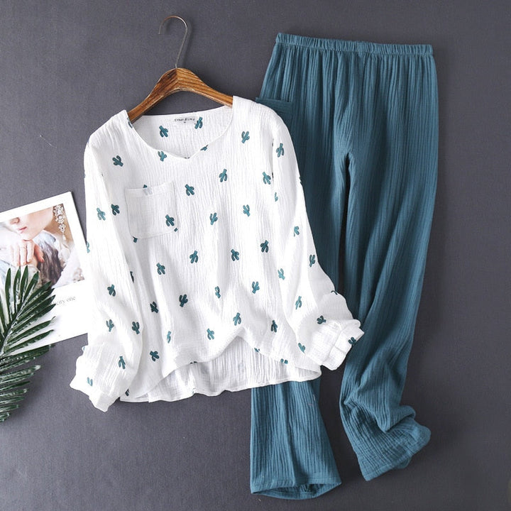 Levoire | Pyjama Complet En Matériau Crêpe De Coton