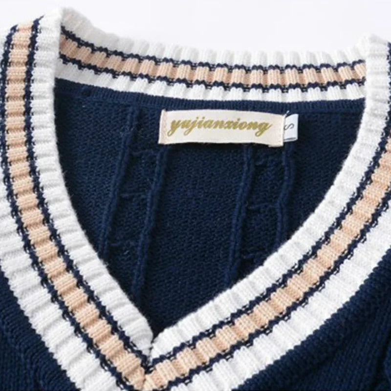 Levoire | Gilet En Maille Pour Homme Au Style Rétro Preppy