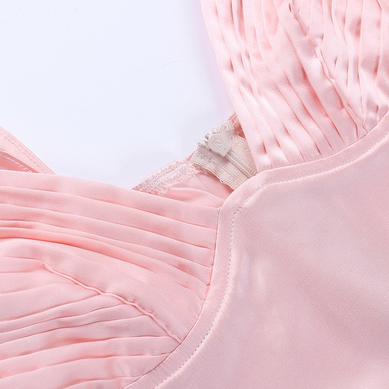 Levoire | Velours Spaghetti Dip V-Sans Manches Mini Robes