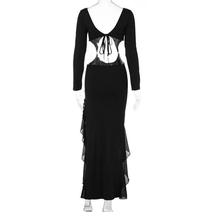 Levoire | Sans Manches Robe Asymétrique Dos Nu Taille Haute