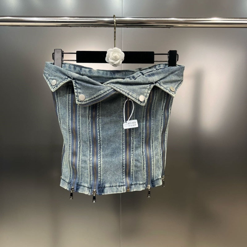Levoire | Haut En Denim Wolf denim bleu