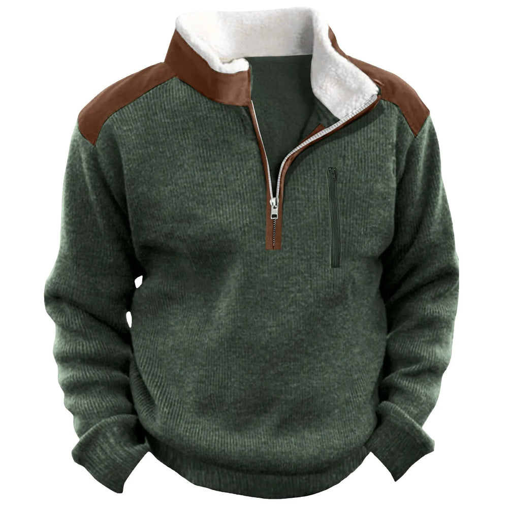 Levoire | Pull En Jersey Chaud Classique Vert