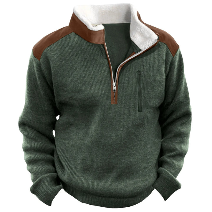 Levoire | Pull En Jersey Chaud Classique Vert