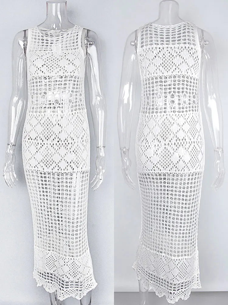 Levoire | Robe Maxi Holli Transparente Crochet