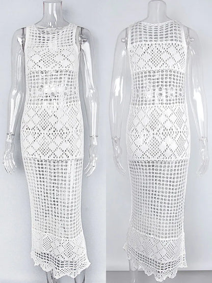 Levoire | Robe Maxi Holli Transparente Crochet