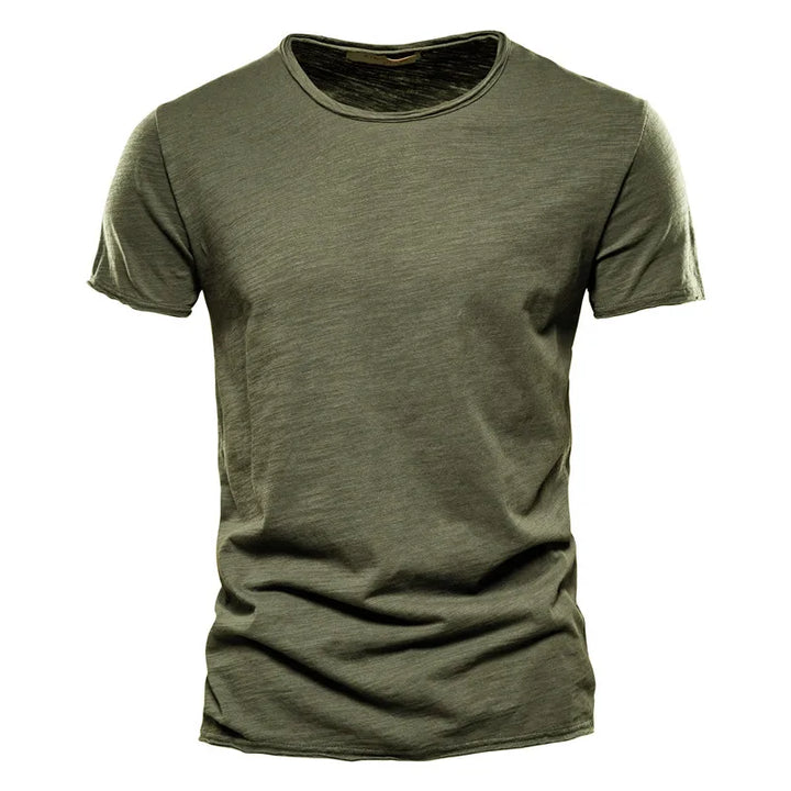 Levoire | Chemise en coton décontractée Olive foncé
