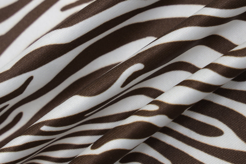 Levoire | Robe Maxi Décontractée À Imprimé Zèbre