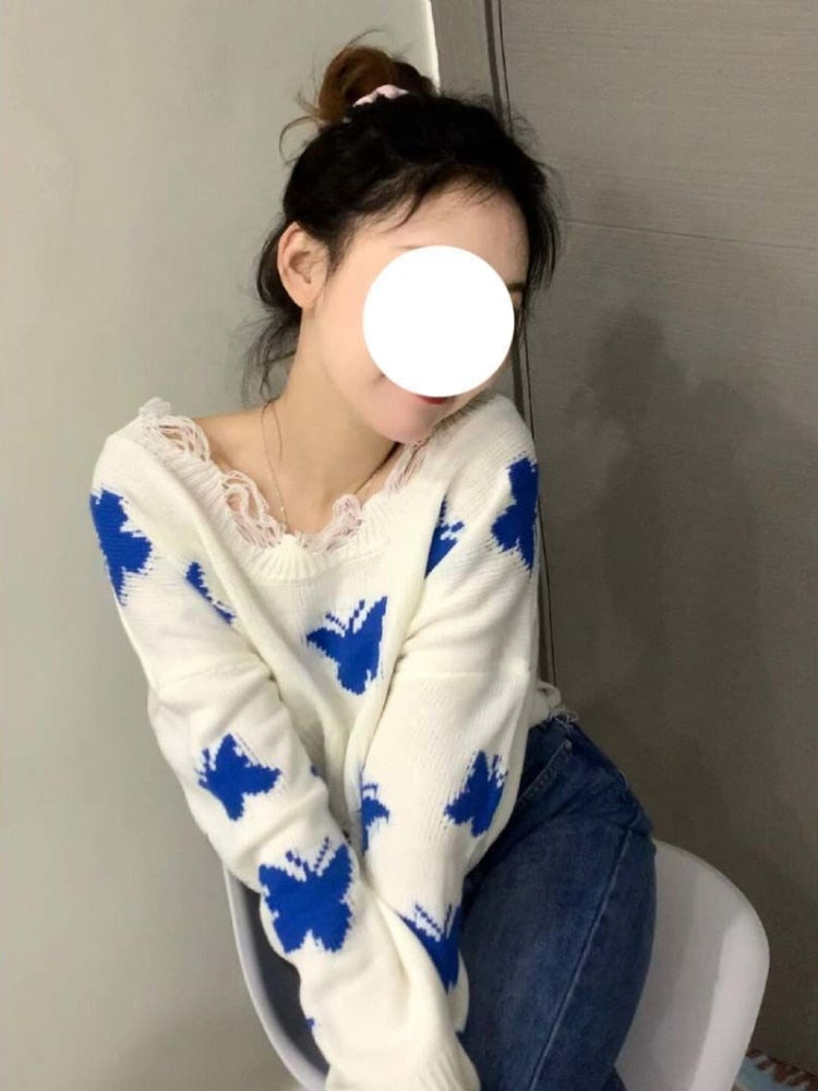 Levoire | Pull À Motifs De Papillons Pour Femmes