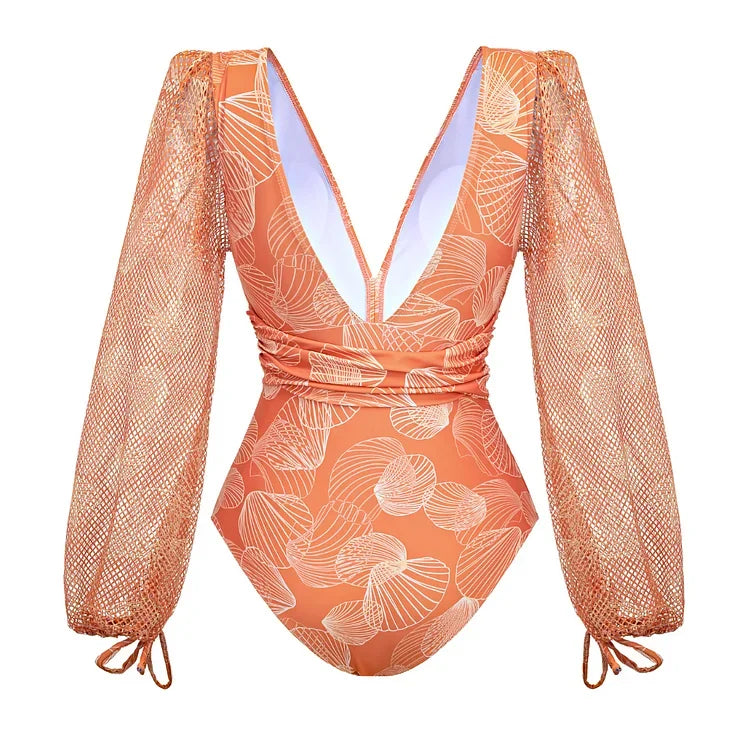 Levoire | Maillot De Bain À Manches Longues Avec Jupe Pour Un Look De Plage Élégant