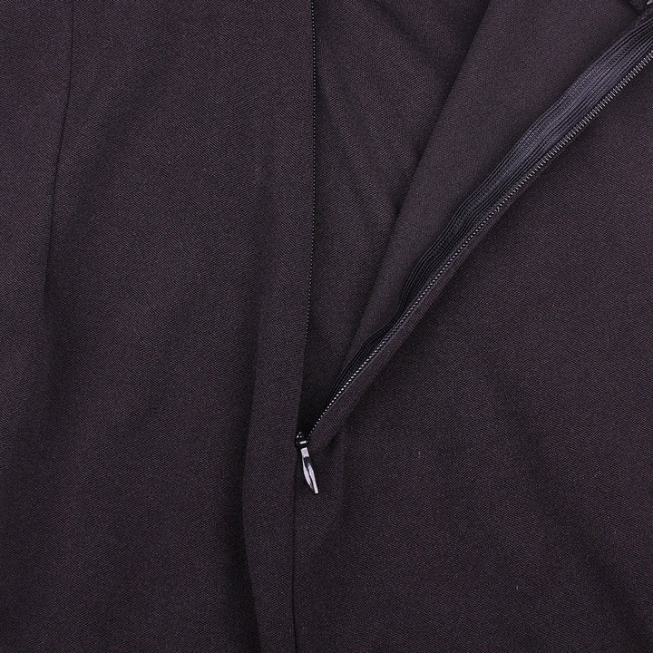 Levoire | Noir Hohlene Simple Manches Longues Robe Longue Parti