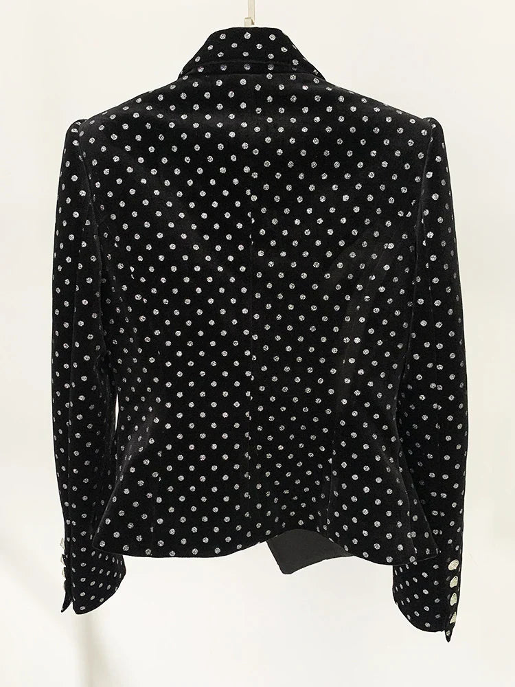 Levoire | Blazer En Velours À Pois Scintillants