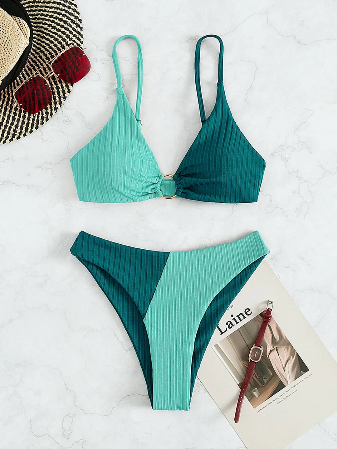 Levoire | Maillot De Bain Réversible Vert