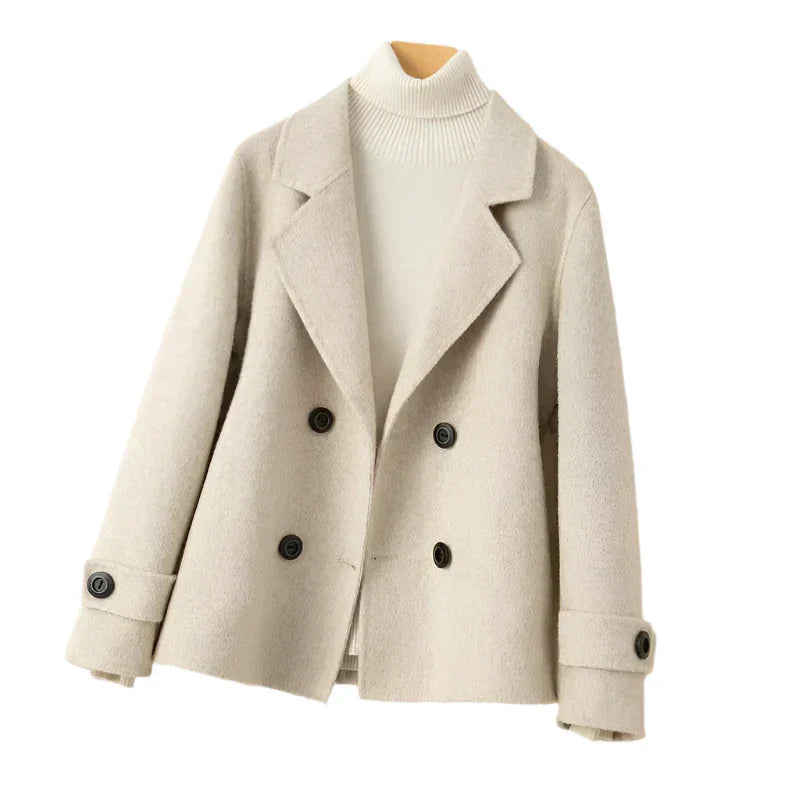 Levoire | Blazer Élégant Avec Aspect Cachemire Beige
